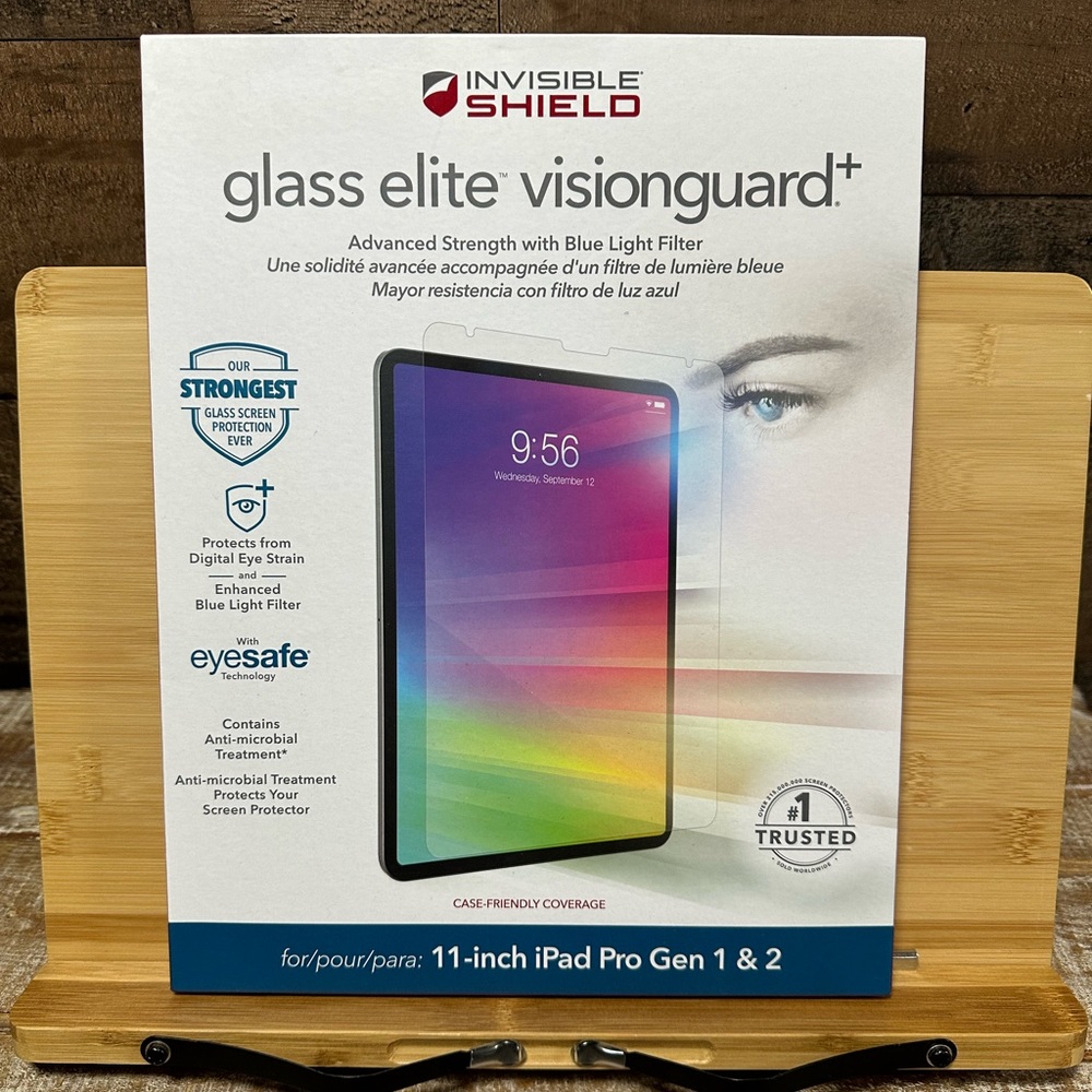 NEW ZAGG Invisible shield glass elite visionguard+ 11 inch ipad pro gen 1 & 2